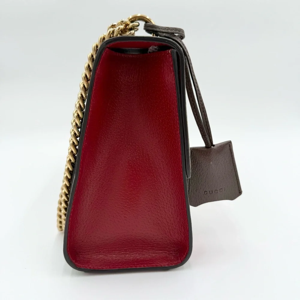 Gucci GG Supreme Monogram Tian Large Padlock Shoulder Bag Beige Multicolor - Picture 2 of 11